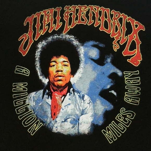 The Karl Ferris Collection Jimi Hendrix A Million Miles Away Graphic T-shirt - Picture 7 of 9
